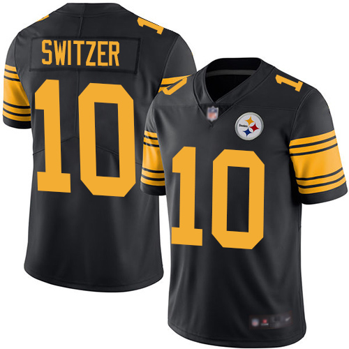 Men Pittsburgh Steelers Football #10 Limited Black Ryan Switzer Rush Vapor Untouchable Nike NFL Jersey->pittsburgh steelers->NFL Jersey